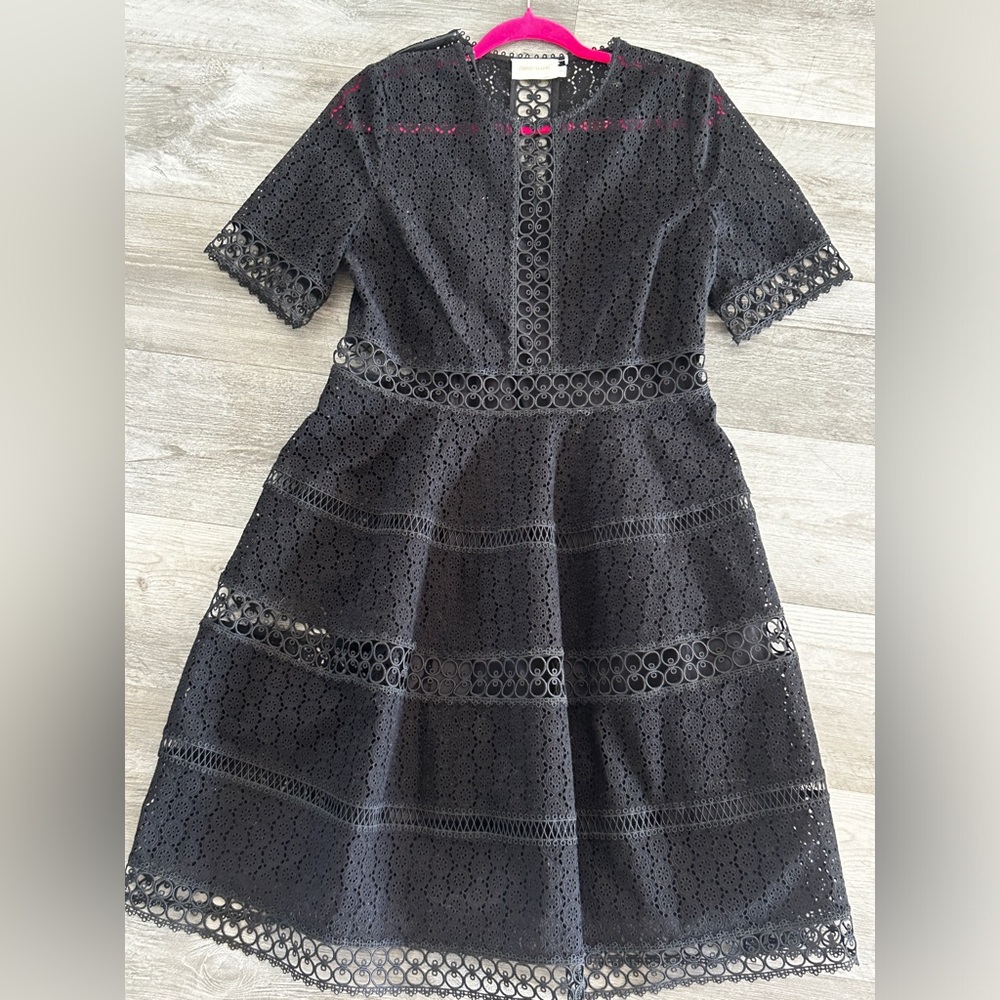 Black Zimmerman crotchet dress